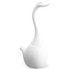 Happy Fox scopettino bagno a forma di cigno, set di scopini per WC in ceramica, squisito aspetto a forma di cigno adatto per ambienti domestici e commerciali, strumenti per la pulizia del WC（Bianco）