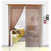 HSYLYM, tenda con frange in perline, da usare come divisore o come decorazione per la casa, Caffè, 90x245cm