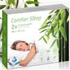 Comfier Sleep Federa Cuscino 48x74 cm - Copri Cuscino Antiacaro Anallergico Tre Strati Con Zip - 2 Pezzi Copricuscini - Coprifedere Cuscini Letto Traspiranti