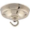 ElekTek Rosone da soffitto con gancio diametro 108 mm Finiture metallizzate colori verniciati a polvere per lampade a sospensione e lampadari Nichel