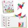 Coogam Viaggio Tangram Puzzle con 3 set Tangram magnetico - Viaggio su strada tanghi sega forme Giochi di dissezione con soluzione - Libro IQ Giocattolo educativo Rompicapo Regalo