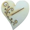 Petra's Bastel News 'Petra S News Fai da a-tlh180610 10 x segnaposto, Cuore con Tribal, in Legno
