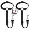 HONZUEN 2 Pezzi Cintura Sicurezza Cani per Poggiatesta Auto, cinture sicurezza per Cani Regolabile con Moschettone, Dog Seat Belt Universale Robusto per Cani di Piccola Taglia, Media e Grande, Nero