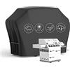 Estefanlo Copertura Per Barbecue Impermeabile E Resistente, Grande, Per Grigliate A Gas Con 3-4 Bruciatori, Antivento E Antistrappo, Compatibile Con Weber E Brinkmann