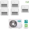 CLIMATIZZATORE PENTA 9+12+12+12+12 CONSOLE HISENSE R-32A++A+ DC INVERTER LINEA 2026 5AMW125U4RTA