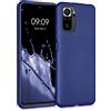 kwmobile Custodia Compatibile con Xiaomi Redmi Note 10 / Note 10S Cover - Back Case Morbida - Protezione in Silicone TPU Effetto Metallizzato blu metallizzato