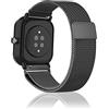 Niboow 20mm Cinturino per Amazfit GTS 4/GTS 3/GTS 4 Mini/GTS 2 Mini/GTS 2/GTS 2e, Acciaio Inossidabile Metallo Magnetico Cinturino per Amazfit Bip 3 Pro/Bip Lite/Bip S/Bip U Pro/Bip S Lite - Nero