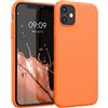 kwmobile Custodia Compatibile con Apple iPhone 11 Cover - Back Case per Smartphone in Silicone TPU - Protezione Gommata - arancia fruttata
