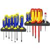 S&R Set Cacciaviti da Elettricista Isolati e Universali 14 pz. Giraviti Magnetici Professionali con impugnatura ergonomica