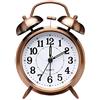 BHGWR Sveglia analogica retrò, doppia campana con campanello senza ticchettio, vintage, funzionamento a batteria, al quarzo, orologio da tavolo con luce notturna per bambini, colore marrone