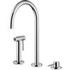 Newform - N21 Set lavello Carbon Satin con doccia lavastoviglie - 71730.M0.077