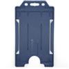 evohold Portabadge blu scuro verticale singola faccia in antibatterico biomaster in plastica riciclata, 100pz