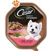 Cesar Dog Ricette di Campagna con Vitello e Tacchino in Salsa - Confezione da 150 Gr