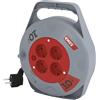 EMOS - Mini avvolgicavo 10 m - 4 prese Schuko - 230 V, 10 A, 2300 W - isolamento in PVC di alta qualità - H05VV-F3G 1,0 mm2 - con interruttore termico - IP20 per interni