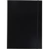 Pagna - Scatola a quaderno A4, 3 risvolti interni, con elastico, colore: nero