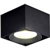 Dr.lazy 10W LED Spot light Faretti da soffitto,Faretto Lampada,plafoniera faretto,Lampade da soffitto,Faretto Orientabili,Faretti da muro,10x10x7CM (Nero-4000K)