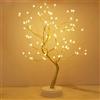 Kinamy LED Albero Lampada da Tavolo Operata a Batteria e USB Alimentatore Plug-in Luce Alberi Rame Decorativo Regolabile Rami Luci Lampada da Scrivania Luce Notturna 108 LUCI