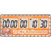 Jayron Pensionamento Timer 9.999 Giorni Orologio Digitale per il Conto Alla Rovescia Forti Allarmi,Cronometro ad Adsorbimento con Magnete Timer a Batteria Sostituibile(giallo)