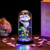 Glasseam La Bella E La Bestia Rose In Cupola Di Vetro Luci A LED Crystal Rose Fiori Regalo Per Compleanno Anniversario San Valentino Matrimonio Fidanzata Moglie Donne