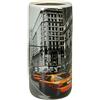 DRW - Portaombrelli Rotondo in Porcellana Taxi New York 20x45 cm