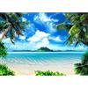 Runa Art Carta da parati fotografica Spiaggia e mare 352 x 250 cm Vello Sfondo Murale XXL Moderne Decorazione Soggiorno Camera De Letto Sala Ufficio Verde blu 9004011a