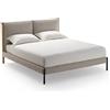 ZANOTTA letto matrimoniale RICORDI 1862/1 con rete unica per materasso 170 x 200 cm - 1862/1-170x200-ROVERE-CAT.30-TOCE-26593