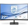Philips Philips E-line 271E1SCA - Monitor a LED - curvato - 27 - 1920 x 1080 Full HD (1080p) @ 75 Hz - VA - 250 cd/m² - 3000:1 - 4 ms - HDMI, VGA - altoparlanti - nero testurizzato 271E1SCA/00
