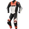 Alpinestars tuta intera in pelle Missile V2 Ign - 1231 Black White Red Fluo