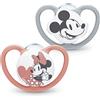 NUK Ciuccio Space | 18-36 mesi | Succhietti con extra ventilazione | Silicone senza BPA | Disney Topolino e Minnie | 2 pezzi