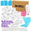 WJMY Stampi per Cake Design Stampini per Fondente 103 Pezzi Attrezzi per Dolci Contiene Lettere, Numeri e Fiori, Attrezzi di Modellazione
