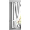 Gardinenbox Newyork 2020610 - Tenda oscurante con passanti nascosti, 160 x 140 cm, confezione da 1 tenda termica oscurante, fonoassorbente, ÖKOTEX con nastro arricciato, colore: Bianco