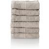 ALCLEAR Set di asciugamani in spugna assorbente, in 100% cotone ecotex, serie in 6 colori e 5 misure, colore: grigio argento, 6 asciugamani per il viso 30 x 30 cm
