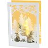 Flair Flower Decorazione Decorativa in Vetro con Luce a LED Bianca, Mini Albero di Natale, Luce d'atmosfera, Catena Luminosa 3D, Decorazione Natalizia
