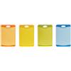 Excelsa Security Tagliere Antibatterico, Arancio/Giallo/Verde/Azzurro, 29x20x2 cm