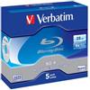 Verbatim Confezione Blu-Ray Verbatim Disco vergine BD-R 25GB Bianco/Blu 5pz [43715]