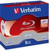 Verbatim Confezione Blu-Ray Verbatim BD-RE SL 25GB 5pz [43615]