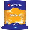 Verbatim SCATOLA 100 DVD-R SPINDLE 16X 4.7GB SERIGRAFATA [43549]