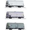 TILLIG 70052 Set tre carri reftigeramti tipo Tehs 50. DR, DB e MAV