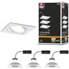 Paulmann Faretto da incasso a LED Paulmann Nova Plus, set da 3, 2700K, Bianco opaco | Orientabile, dimmerabile, per collegamento diretto a 230 V, IP23, luce Bianco caldo