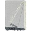 Martina Home Spiga Foulard Multiuso, 80% Cotone, 20% Poliestere, Ecru e Grigio, 130 x 180 cm