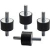 NICCONS - KIT 4 ANTIVIBRANTI CILINDRICI 30/20 MM. COMPLETI DI DADI E RONDELLE 9898-028