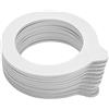 Mäser 931587 Gothika - 10 guarnizioni per barattoli per Conserve, Adatti per barattoli con Chiusura a Leva, Dimensioni Standard, Senza plastificanti, Gomma, Bianco, 500 ml - 4,8 l
