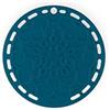 Le Creuset Sottopentola rotondo French, Silicone, Resistente al Calore fino a 250° C, diameter 20 cm, Deep Teal, 42401206420000