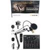 Kit Microfono A Condensatore Professionale Studio Registrazione Con Mixer