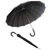 Smati Parapluie long noir automatique - Gentleman 16 baleines fibre de verre Susino Ombrello classico, 92 cm, 114 liters, Nero (Noir)