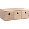 Rayher Cassettiera Mini In Legno con 3 Cassetti, Legno Naturale Non Trattato, 32 x 18 x 11.5 cm, per Piccoli Oggetti, Cancelleria, da Colorare e Decorare, 62909505