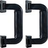 HMF 14971-02 Maniglia per valigia, maniglia di trasporto in plastica | 2 pezzi | 16,5 x 7,5 cm | Nero