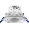 deleyCON 1x Infrarossi Rilevatore di Movimento a Soffitto All'interno - Portata 8m a 360° Luminosità Ambientale Regolabile IP20 da Incasso Alluminio