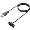 TiMOVO 1 PZ Caricatore Compatibile con Fitbit Luxe/Charge 6/5/Luxe Special Edition Fitness Tracker, 3,3/100 CM Cavo di Ricarica di Ricambio Cavo con Magnetico USB per 6/5 / Luxe Smartwatch - Nero