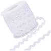 GORGECRAFT 27 yard/25 m Rick Rack Trim Nastro Onda Cucito Piegare Frange Trim 5mm/0.2 Pollici per Cucire Fiori Fare Festa di Nozze Pizzo Nastro Artigianale (Bianco)